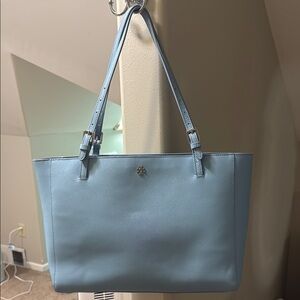 Light Blue Tory Burch Tote Bag